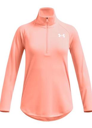 Лонгслів спортивний дитячий under armour tech graphic ½ zip 137-147 см персиковий