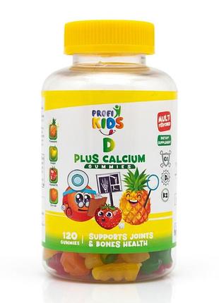 Дитячі вітаміни profikids vitamin d plus calcium & k2 ,120 шт