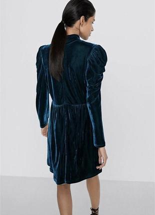 Плаття zara , велюрове плаття з плечиками