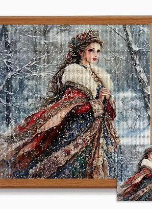 Набор для вышивки крестом jozysh " королевская прогулка" 14ct, 40x40 см, канва аида с нанесенным рисунком
