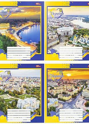 Зошити на 24 аркуші,клітинка,8 шт в наборі