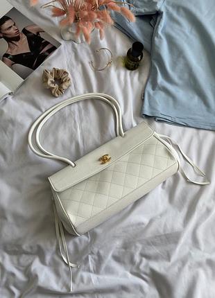 Chanel 26s "preppy coco" small bag white gold 30 х 15 х 10 см