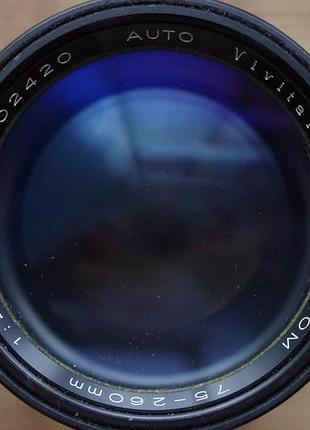 Объектив vivitar 75-260 mm 4.5 m 42 tokina + кофр и крышки