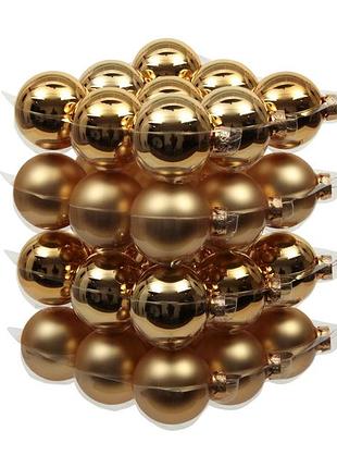 Набір ялинкових куль bright gold, 36 шт, 6 см, nd-11.0814 nai