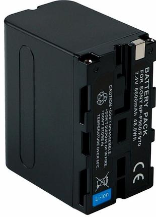 Акумуляторна батарея 6000 mah 7.4 v чорний для відеореєстраторів f960 f970 з алюмінієвого сплаву