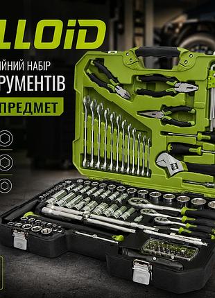 Профессиональный набор инструментов alloid ni-131p 1/4", 3/8", 1/2" 6-гранный, 131 предмет в кейсе