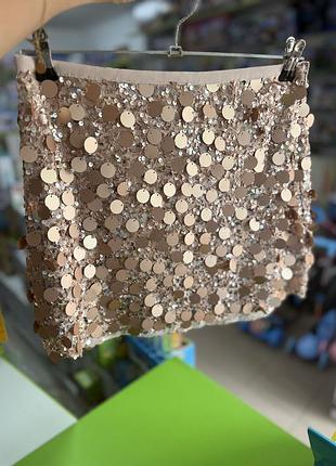 Продам юбку в блестки фирмы zara размер с, новая, не одевалась ни разу