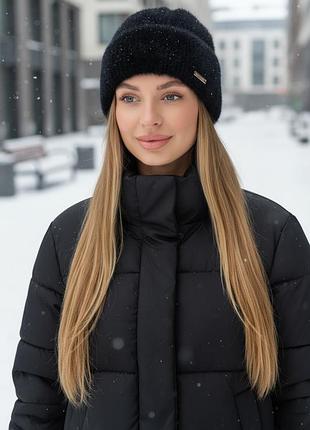 Женская шапка черная элия для аккуратного образа