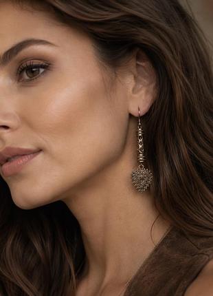 Accessorize — сердце в стиле бохо 🤎  стильные винтажные серьги