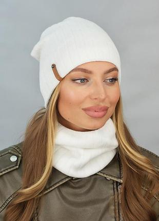 Жіноча шапка реал темный кофе 56-59 для щоденних образів