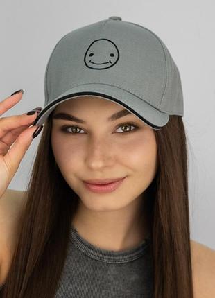 Женская зимняя кепка smile в цвете серая 56-60 для прогулок и поездок