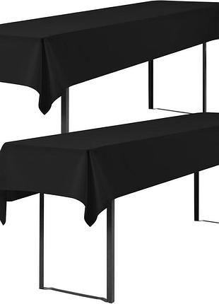 Скатертина для пивного столу showgeous чорна 100x250 см, 2 шт.