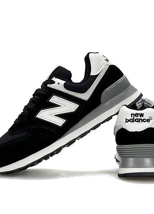 Женские кроссовки new balance 574 black white