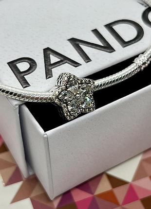 Серебряный шарм (бусина) pandora "звезда" пандора подарок для женщин