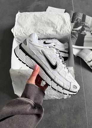 Стильні жіночі кросівки nike p-6000 phantom white black