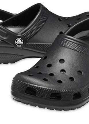 Кроксы crocs classic 10126 m8/w10 размер 40-41 26 см черные