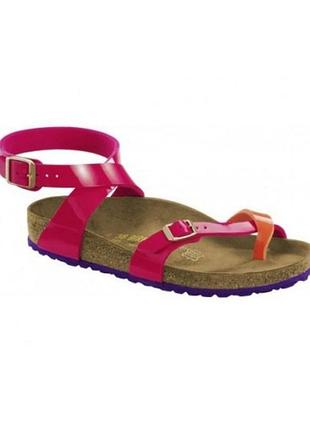 Кожанные босоножки-сандалии birkenstock yara