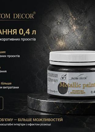 ✨ декоративна фарба «графіт» металік ircom decor 0,4 л – глибокий сталевий блиск для сучасного дизайну