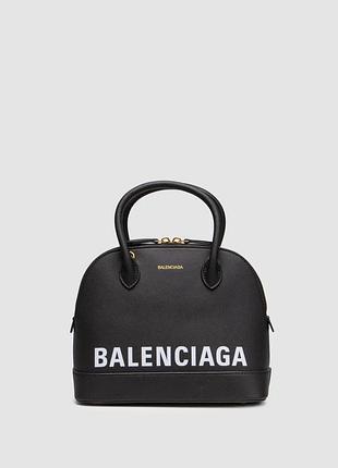 💎 balenciaga black grained leather ville top handle bag