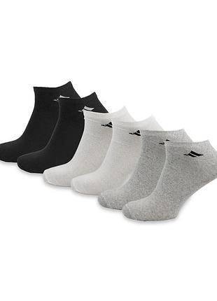 Носки мужские короткие спортивные adidas classic цветные хлопок 40-45, набор 6 пар