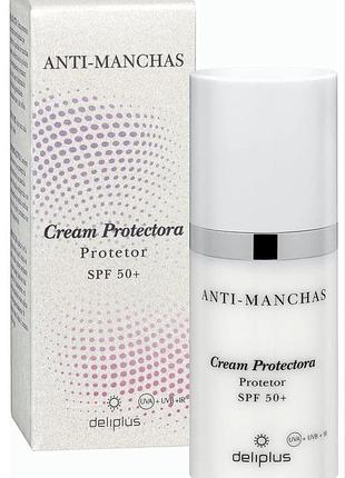 Дневной крем против пятен deliplus aclarante anti-manchas spf 50+, 50 мл