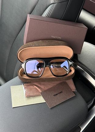 😎 tom ford clear/black rhonda-02 ft1324 01b 56/14/140