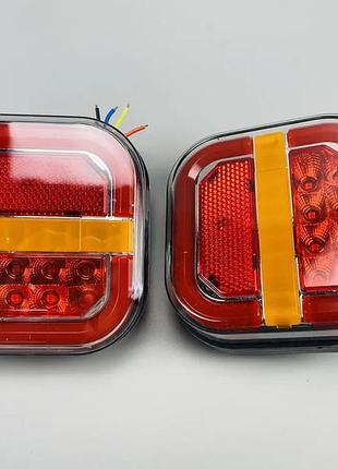Комплект задних led-фонарей drl 12–36v ip67, комплект 2 шт