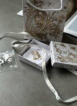 👑 dior clair d lune earrings gold-finish metal/white crystals