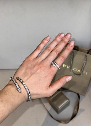 👑 bvlgari ring serpenti viper white gold 18k 17 4
