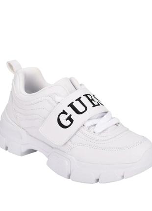 Белые кроссовки guess kathie chunky logo sneakers 36-36.5 размера2 фото