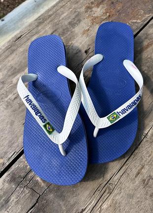 В’єтнамки havaianas brasil сині, оригінал, унісекс, розмір usa 9, стан 9/10