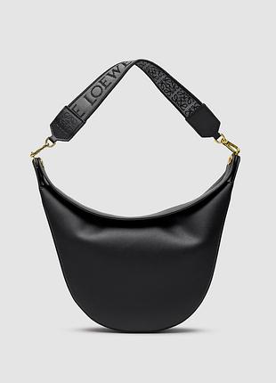 💎 loewe luna leather shoulder bag in black