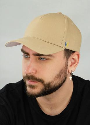 Мужская бейсболка патріотична бежевая 56-60 для пляжа и лета