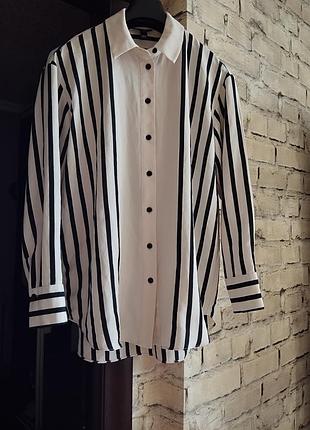 Сорочка довгий рукав від преміальної лінійки бренду  river island  studio somewhere to go 44-46 розмір