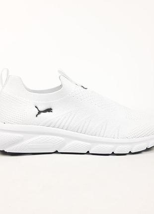 Puma slip-on knit слипкие мокасины белые