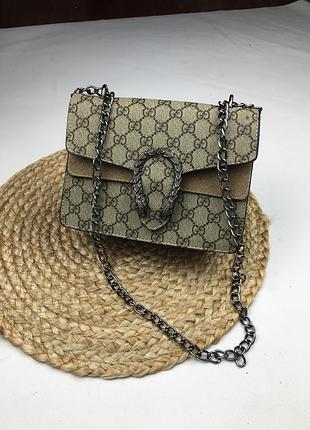 Бежева сумка gucci