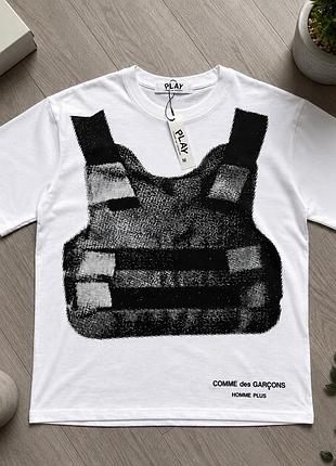 Футболка comme des garçons play чоловіча чорна футболка ком де гарсон play чоловіча літня повсякденна (s-xl) xl