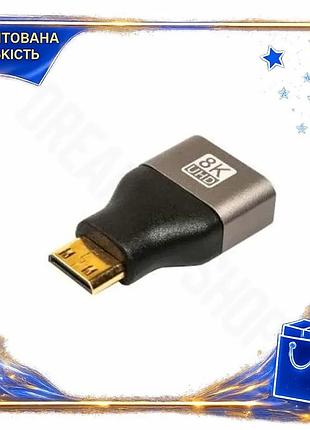 Dm переходник minihdmi (m) спецификация 2.2 - hdmi (f) cablexpert черный 8k адаптер для подключения ви spe|lz