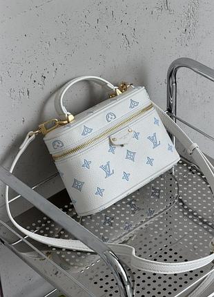 Сумка жіноча louis vuitton vanity chain pouch premium біла