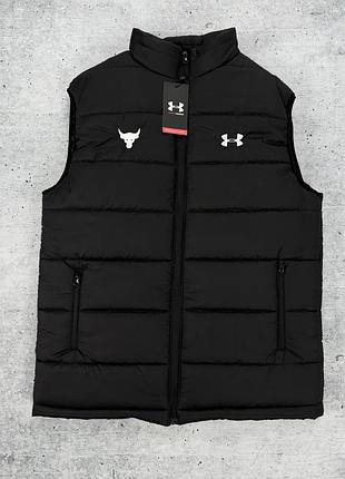 Жилет under armour чёрный, безрукавка андер армор демисезонная, жилетка андер армор для мужчин xxxl