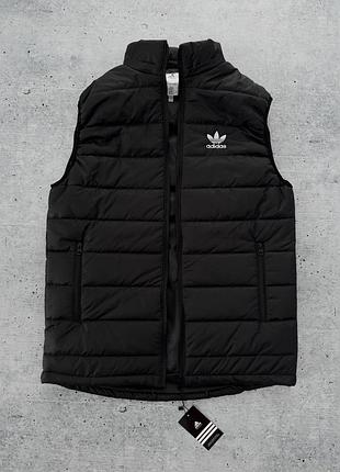 Жилетка adidas чорна, безрукавка адідас демісезонна, жилет адідас чорний чоловічий l