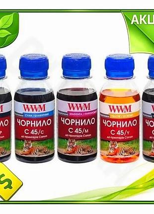 Ve комплект чорнил wwm для new version canon 5 шт 100 мл водорозчинні пігментні чорнила для друку та к n6w_ver