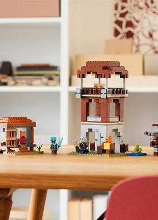 Конструктор lego minecraft аванпост разбойников и опустошитель 665 деталей (21278) 5