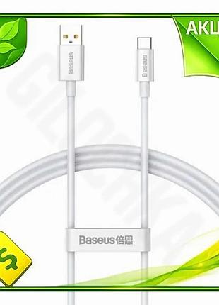 Ve кабель usb am type-c new version 1 м baseus superior 100 вт 6a для зарядки и синхронизации белый n6w_ver