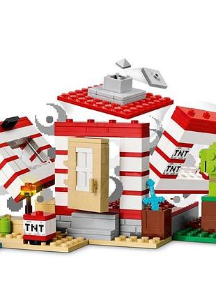 Конструктор lego minecraft дом из взрывчатки в джунглях 287 деталей (21275)
