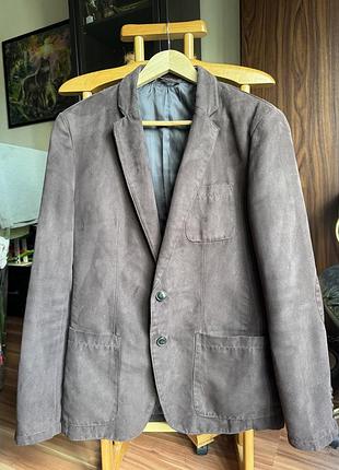 Піджак zara man зі штучного замшу
