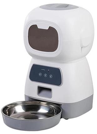 Годівниця автоматична для домашніх тварин 3.5л wifi, elf pet feeder