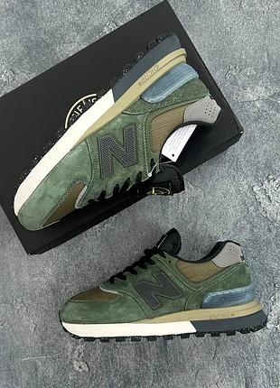 New balance x stone island 574 legacy dark green 🧨