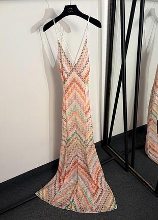 Довга сукня на тонких бретелях missoni