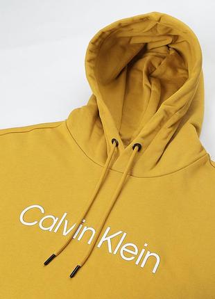 Светр худі світшот calvin klein жовтий унісекс